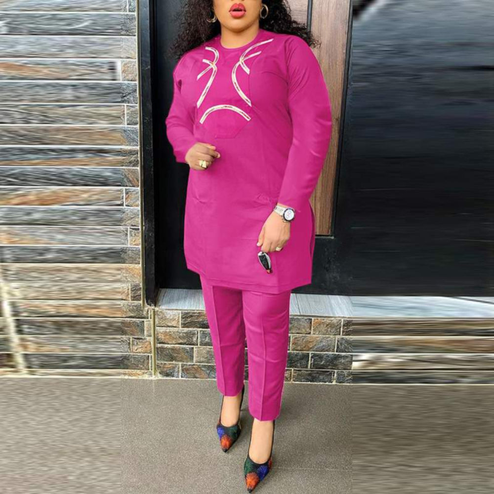 Plus Size Pant Suit 90Y-87 PINK