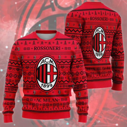 AC Milan Football Christmas Ugly Sweater