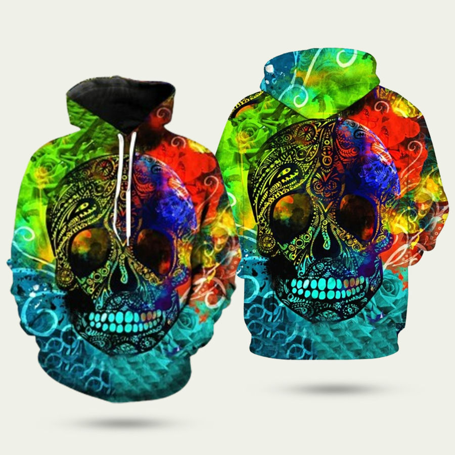 Acid Sugar Skull Hoodie