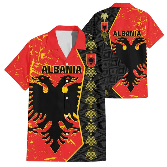 Albania Flag Eagle Hawaian Shirt