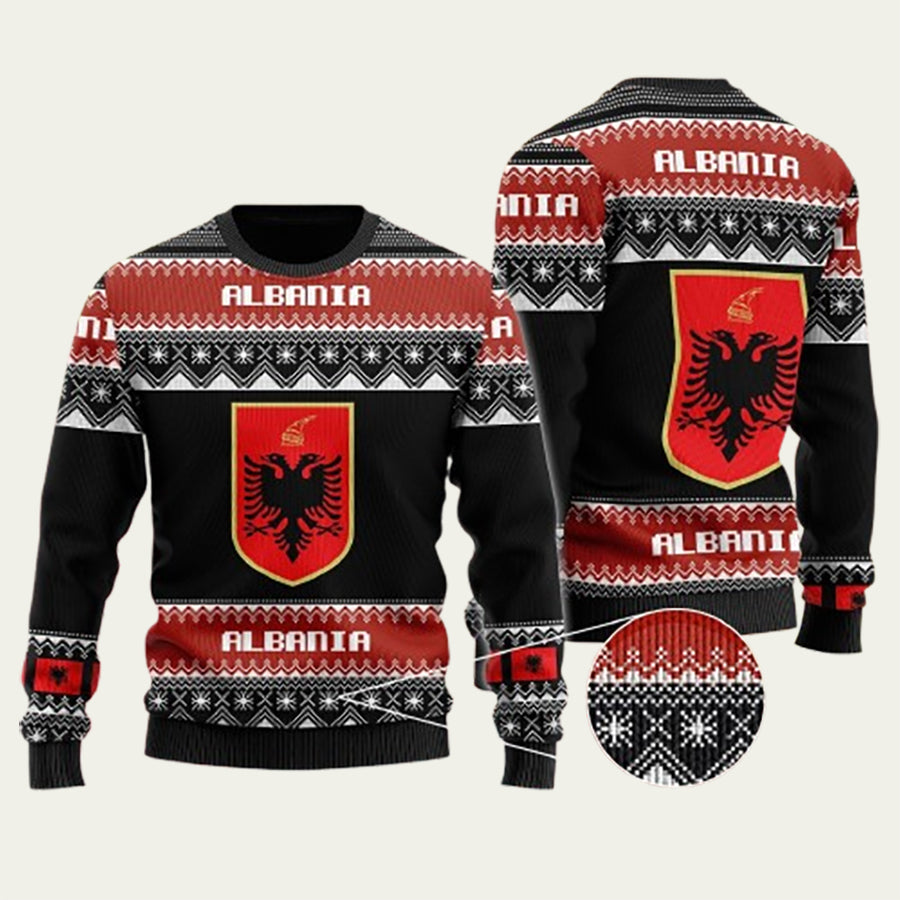 Albania Ugly Christmas Sweater