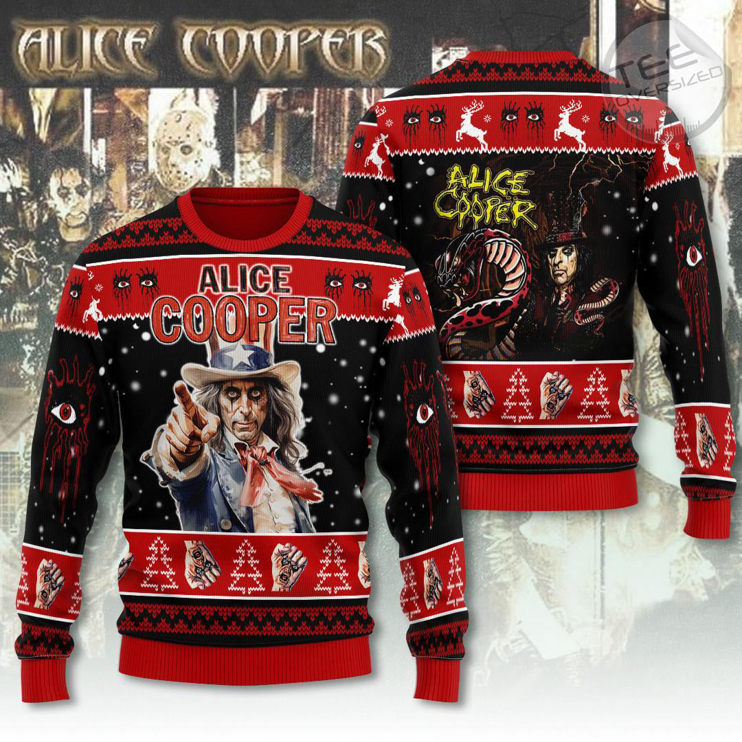 Alice Cooper Ugly Christmas Sweater