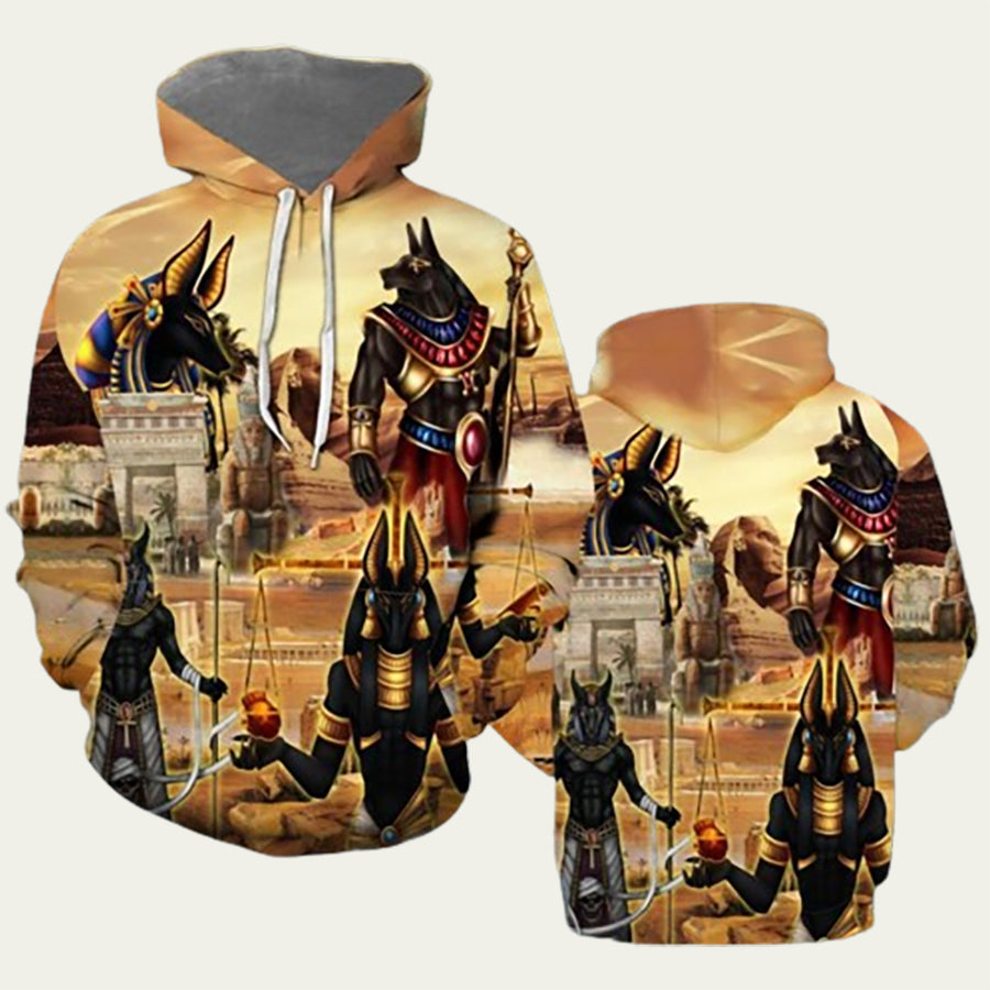 Amazing Anubis And The Pyramid Ancient Egypt Hoodie