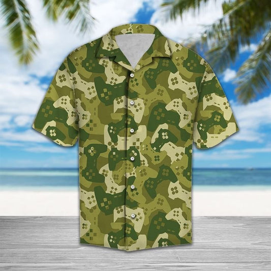 Amazing Camouflage Gaming Joysticks Hawaiian Shirt