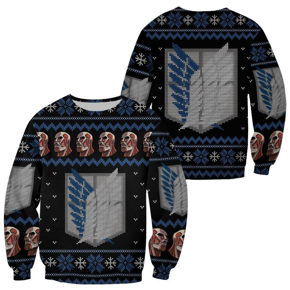Anime Attack On Titan Ugly Christmas Sweater