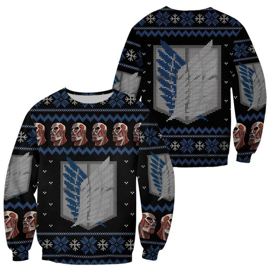 Anime Attack On Titan Ugly Christmas Sweater