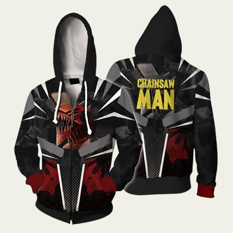 Anime Chainsaw Man Denji Makima Pochita Hoodie