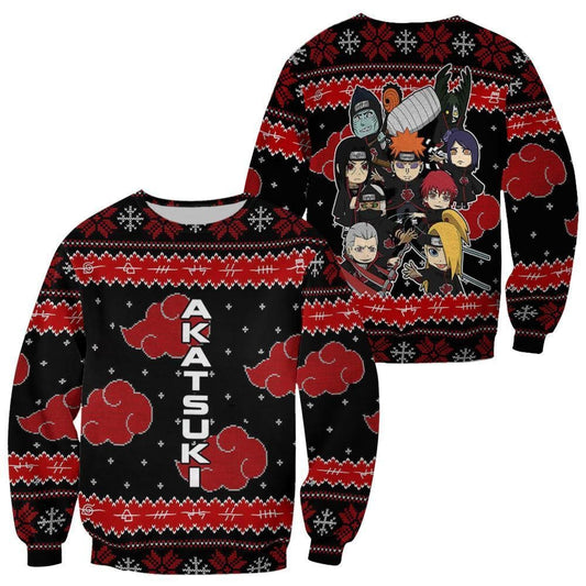 Anime Naruto Shippuden Akatsuki Ugly Christmas Sweater