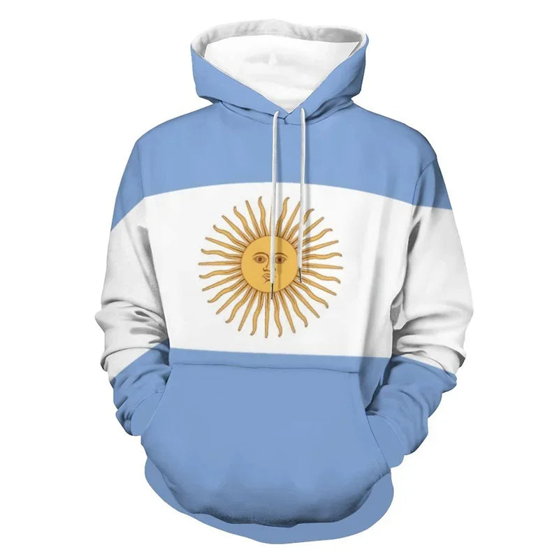 Argentina Flag Hoodie