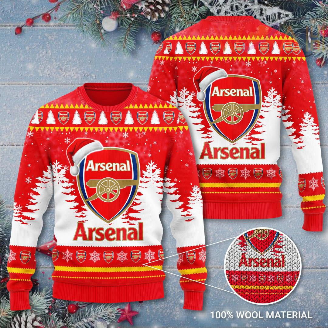 Arsenal Football Ugly Christmas Sweater