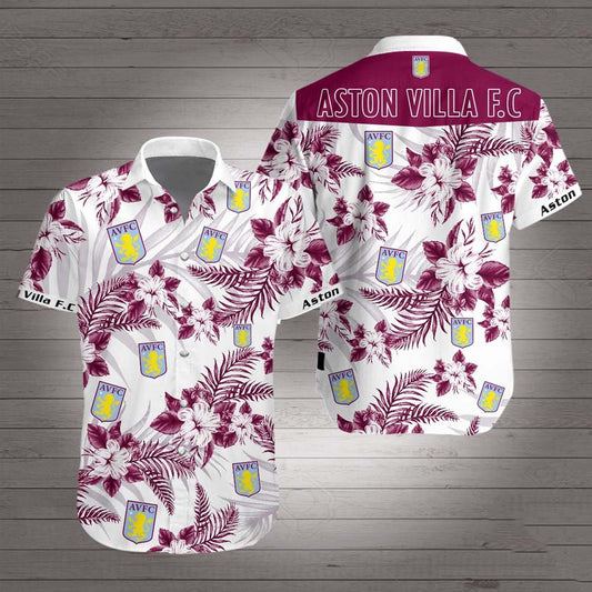 Aston Villa FC Floral Hawaiian Shirt