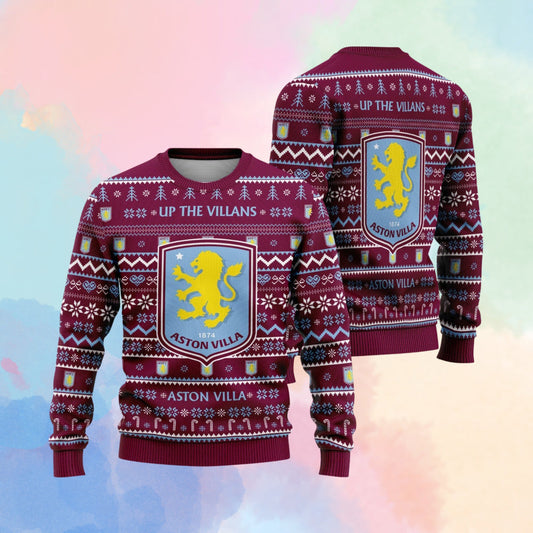 Aston Villa Football Christmas Ugly Sweater