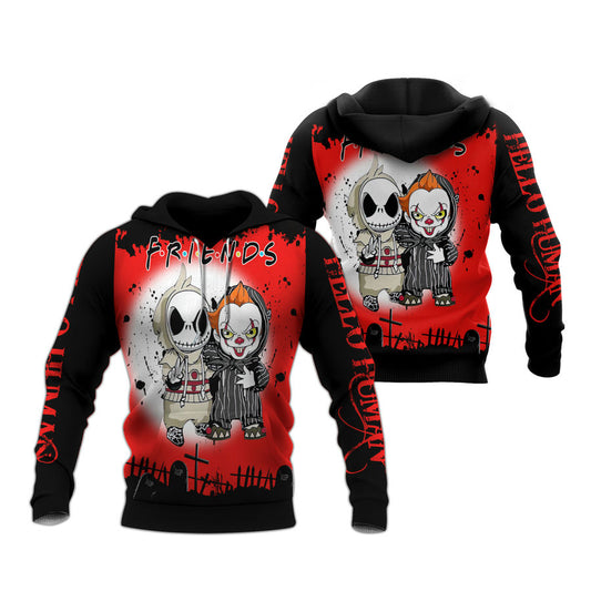 Baby Pennywise And Jack Skellington Friends Hoodie