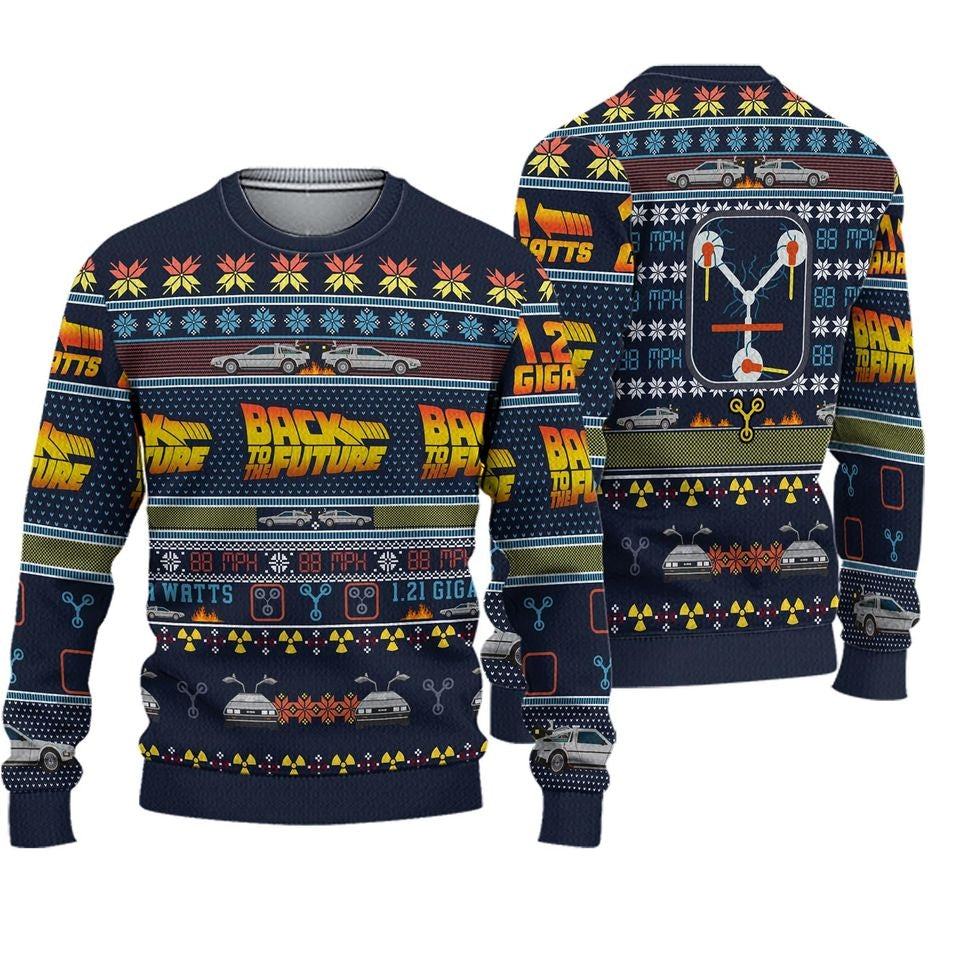 Back to the Future Ugly Christmas Sweater