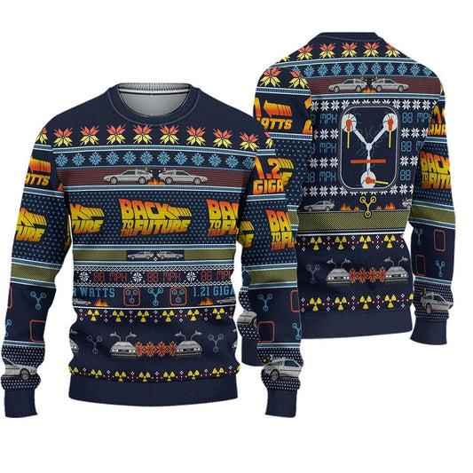 Back to the Future Ugly Christmas Sweater