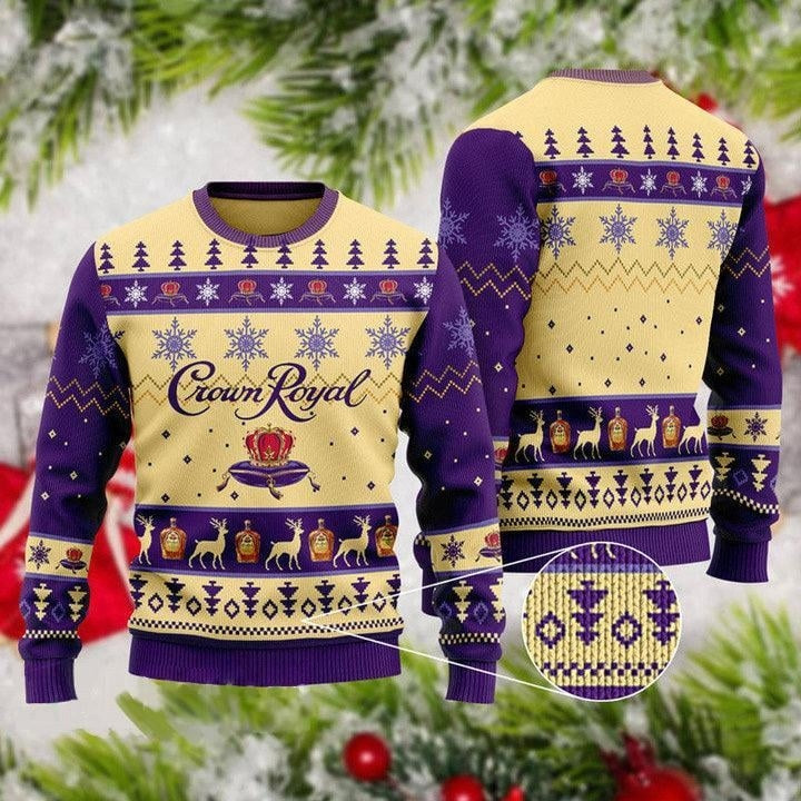 Basic Crown Royal Wine Ugly Christmas Sweater