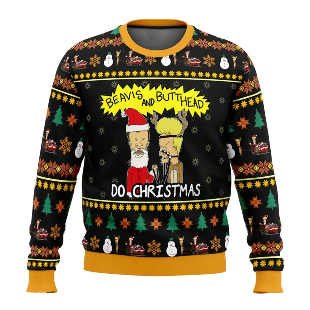 Beavis And Butthead Do Christmas Ugly Sweater