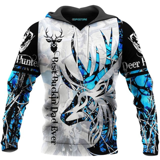 Best Buckin Dad Ever Deer Hunter Hoodie