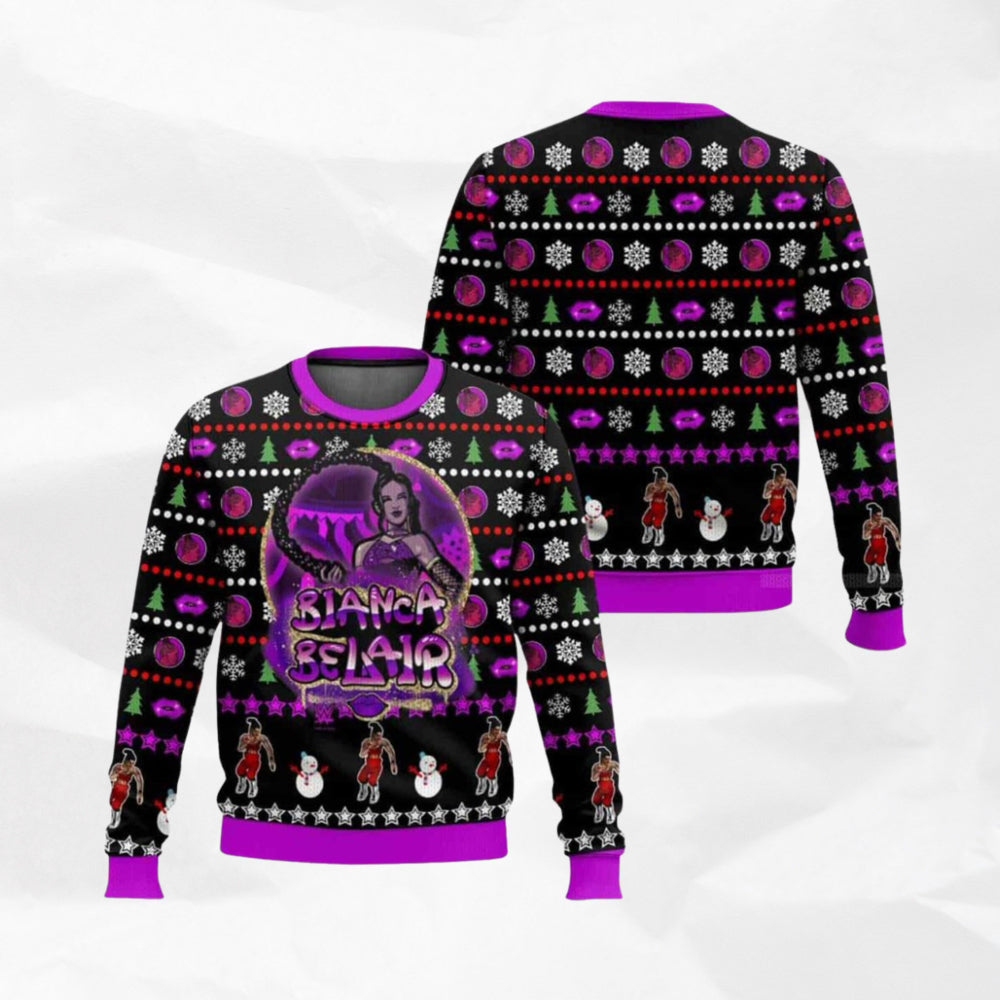 Bianca Belair Ugly Christmas Sweater