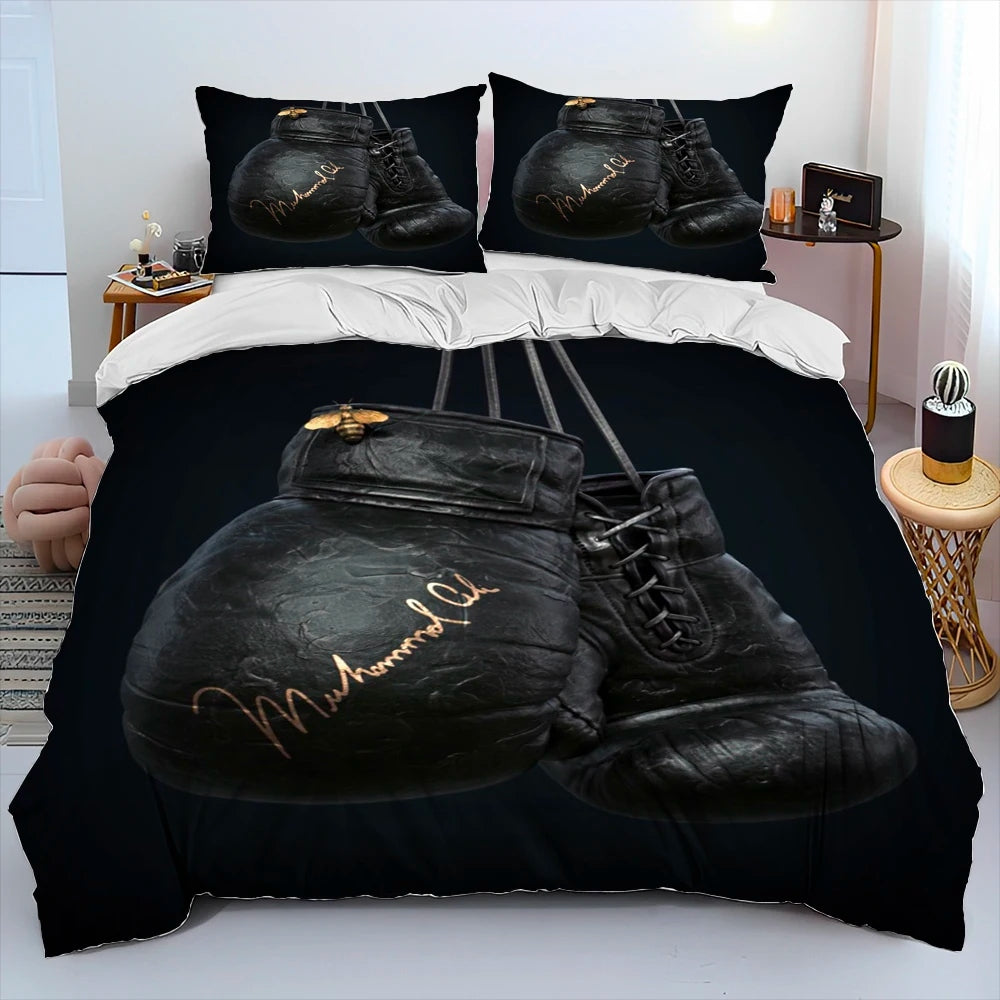 Black Boxing Gloves Ali Bedding Set