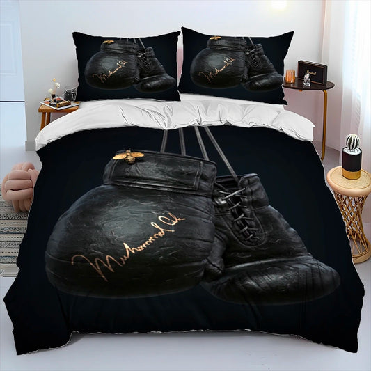 Black Boxing Gloves Ali Bedding Set