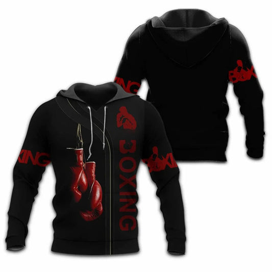 Black Boxing Gloves Hoodie