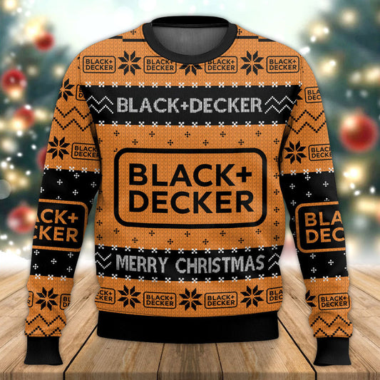 Black Decker Tool Ugly Christmas Sweater