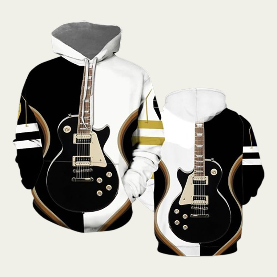 Black Electric Guitar Hoodie