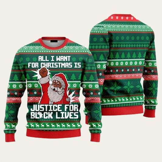 Black Lives Santa Ugly Christmas Sweater
