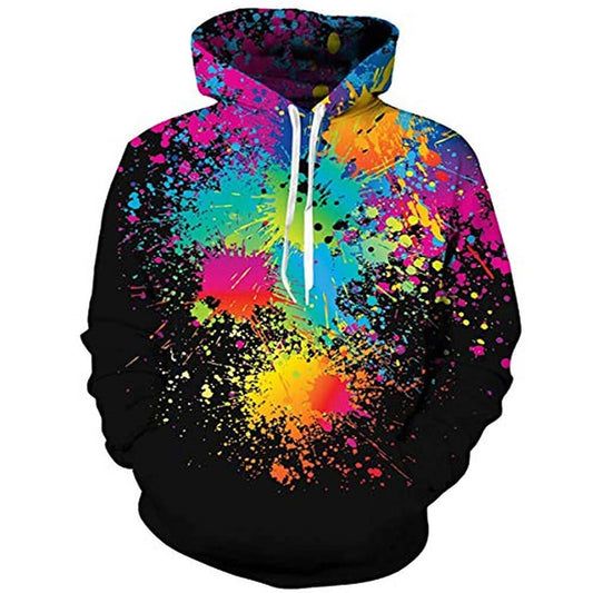 Black Paint Splatter Hoodie