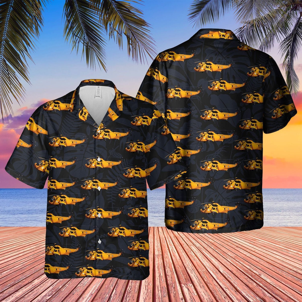 Black RAF Westland Sea King HAR3 Hawaiian Shirt
