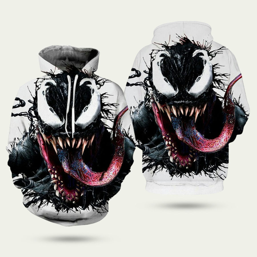 Black Venom Face Hoodie