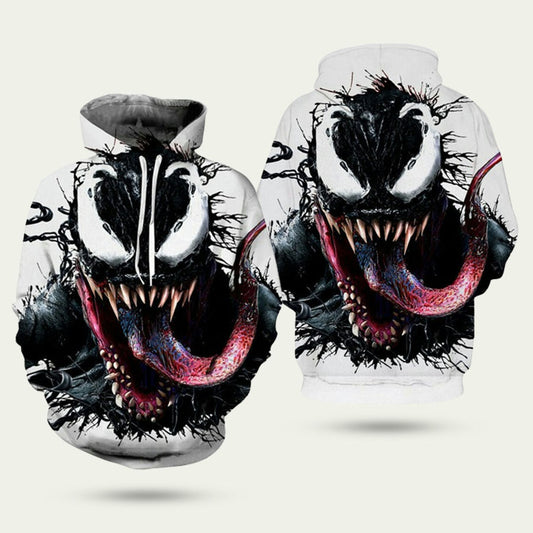 Black Venom Face Hoodie