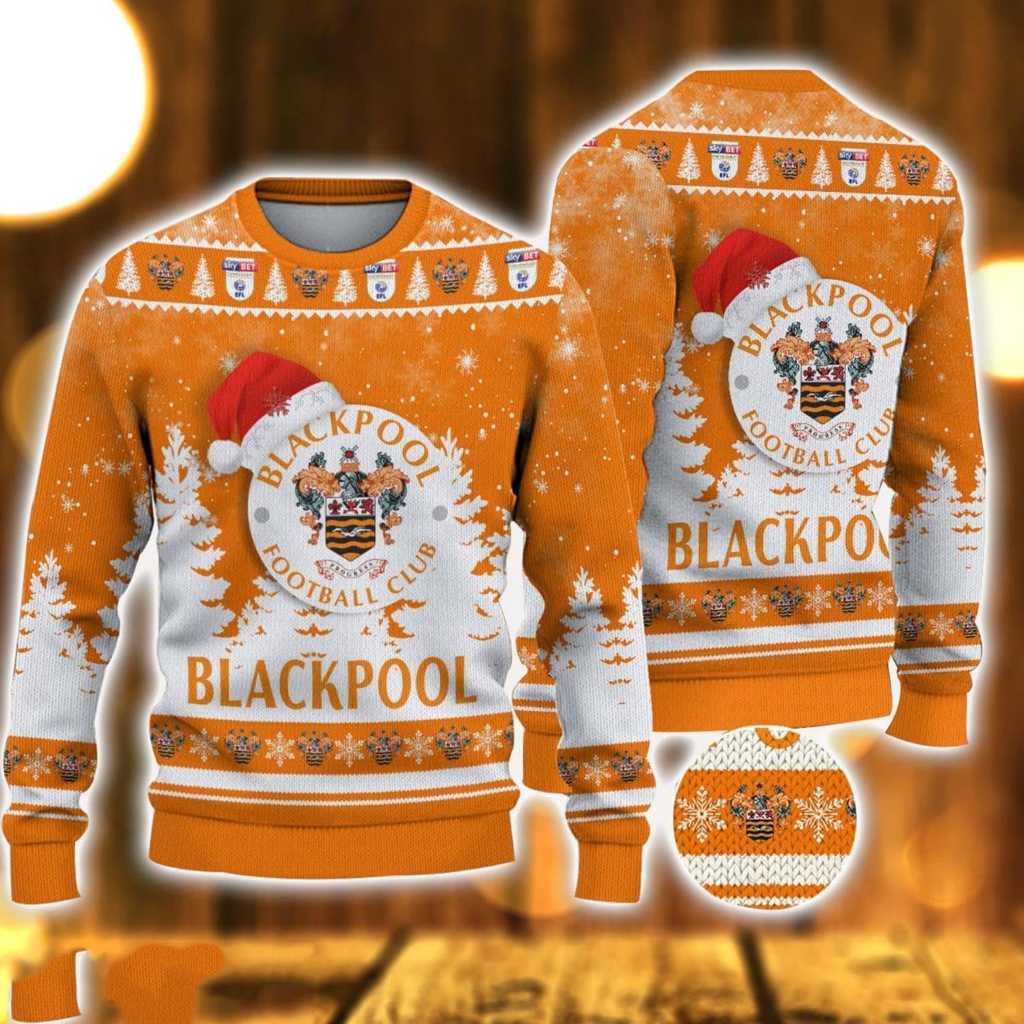 Blackpool Football Ugly Christmas Sweater