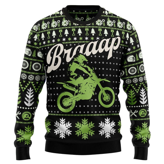 Braaap Dirt Bike Biker Ugly Christmas Sweater