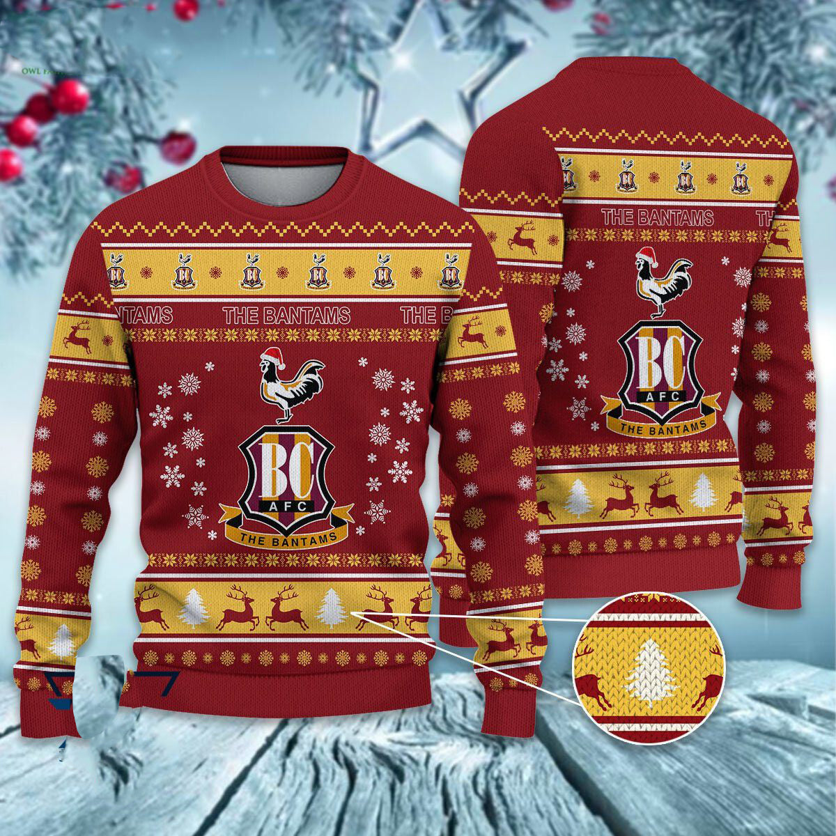 Bradford City Ugly Christmas Sweater