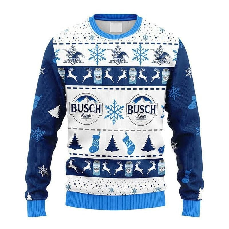 Breezy Busch Latte Beer Christmas Ugly Sweater