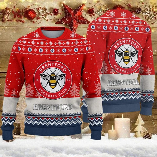 Brentford Football Christmas Ugly Sweater