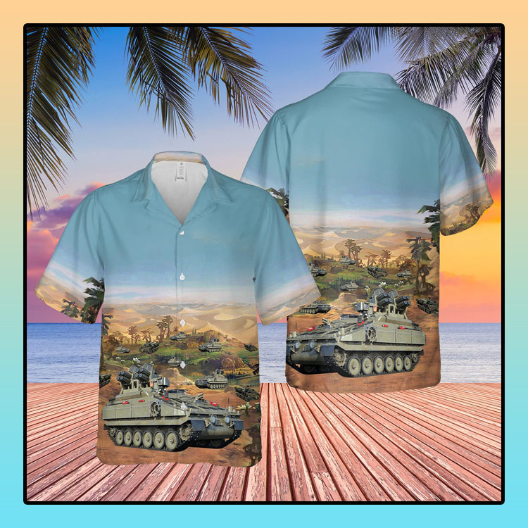British Army Alvis Stormer Hvm Compat Vehicle Hawaiian Shirt