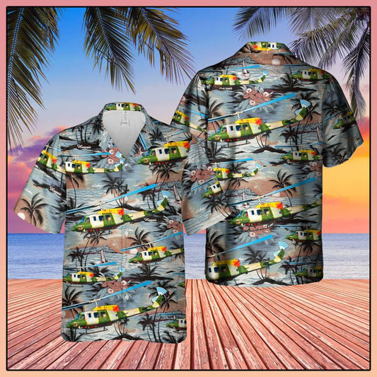 British Army Bell 212 Helicopter Hawaiian Shirt