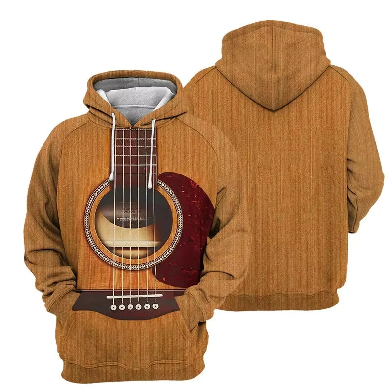 Brown Classic Guitar Hoodie