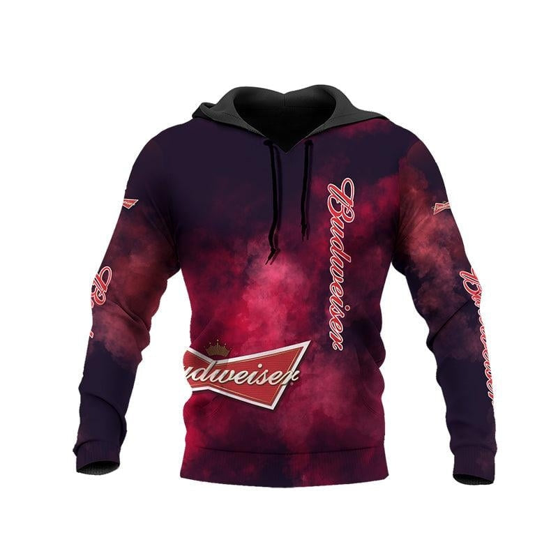 Budweiser Beer Red Smoke Hoodie