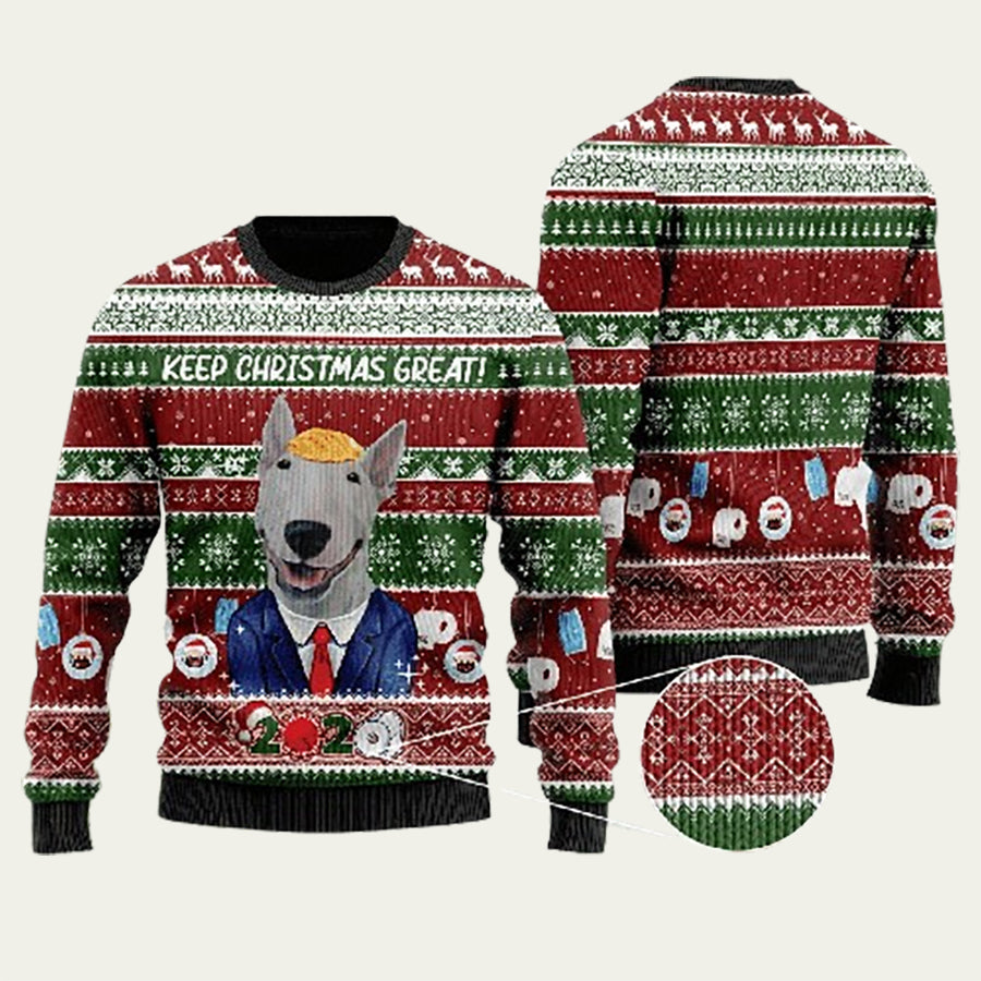 Bull Terrier Ugly Christmas Sweater