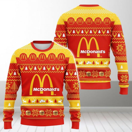 Burger McDonald Ugly Christmas Sweater