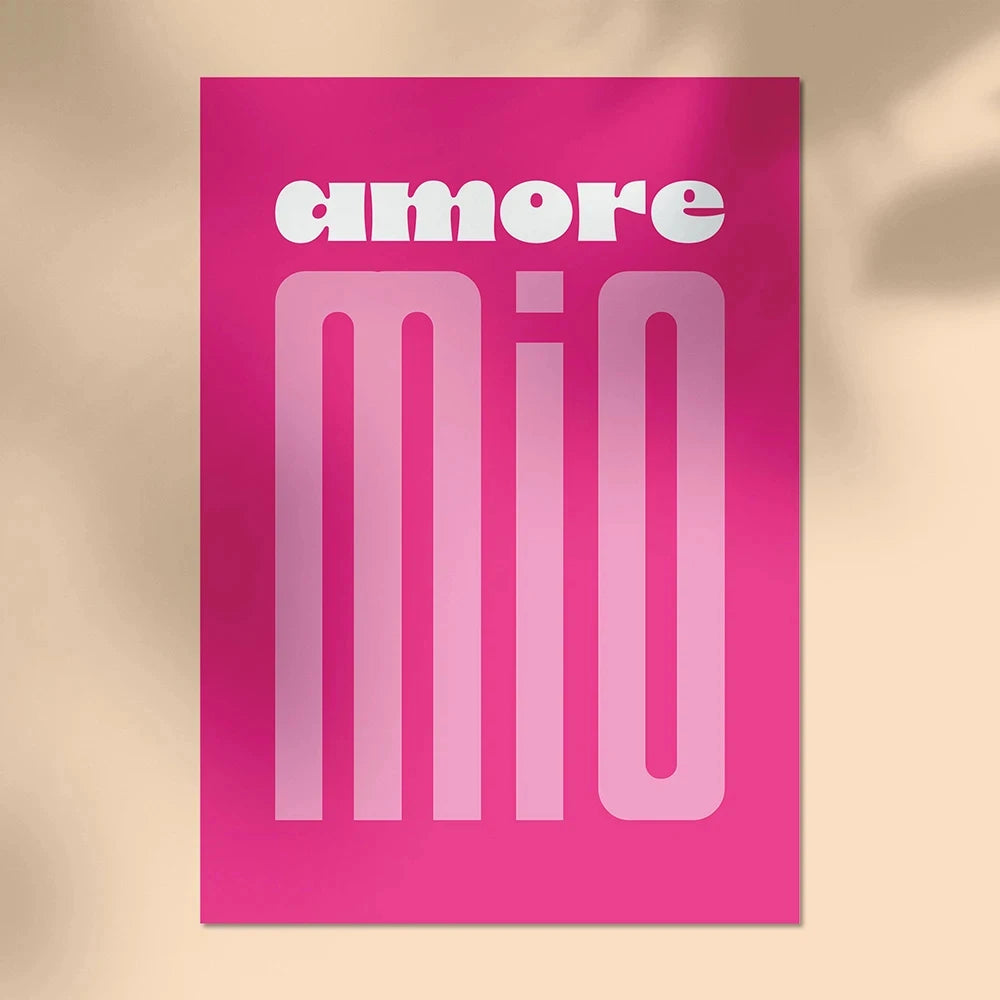 Amore Mio Poster Canvas Wall Art for Living Room