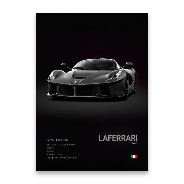 Ferrari LeFerrari Poster Canvas Wall Art