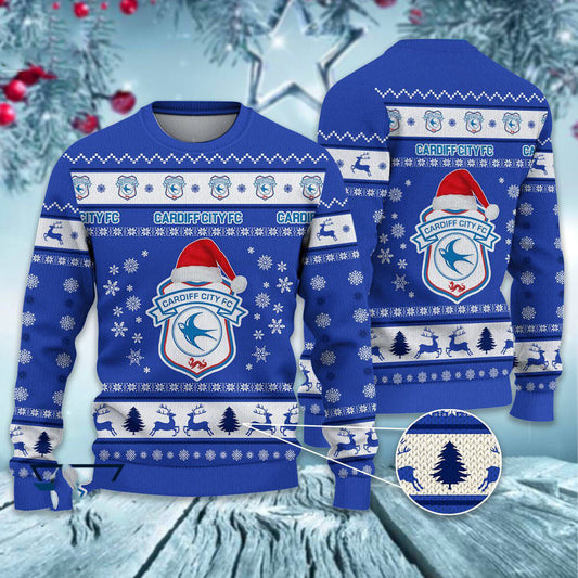 Cardiff City Ugly Christmas Sweater