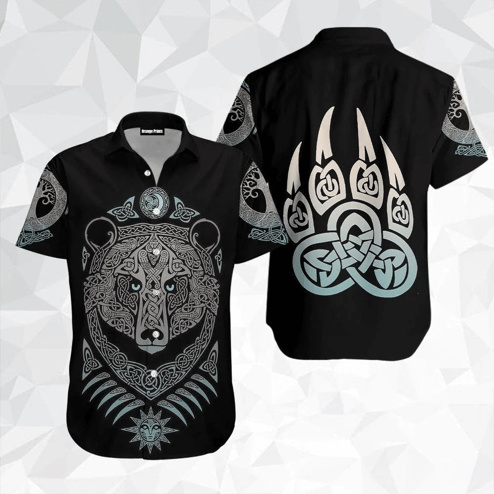 Celtic Bear Tattoo Viking Hawaiian Shirt