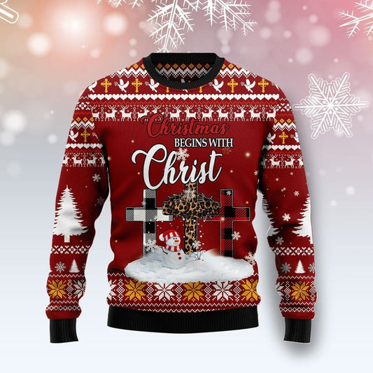 Christian Christmas The Cross Ugly Christmas Sweater