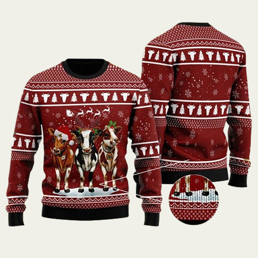 Christmas Cow Lover Ugly Sweater